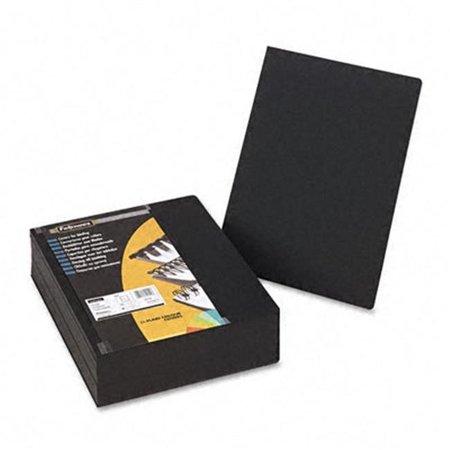 FELLOWES Fellowes 52115 Linen Texture Binding System Covers  8 3/4 x 11 1/4  Black  200 per Pack 52115